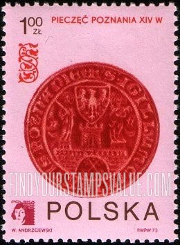 FindYourStampsValue: Arms of Poznan on 14th Century Seal