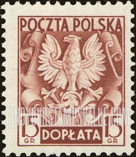 FindYourStampsValue: POSTAGE DUE - Polish Eagle