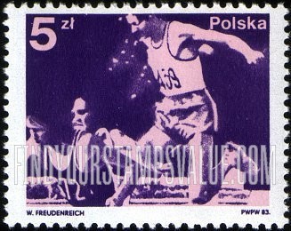 FindYourStampsValue: Polish Medalists in 22nd Olympic Games, 1980: Steeplechase