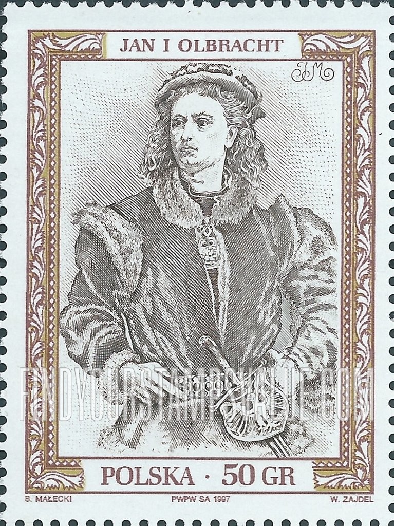 FindYourStampsValue: Royalty Type of 1986: Jan I Olbracht (1459-1501)