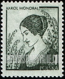 FindYourStampsValue: Modern Polish Graphic Arts: Artist’s Wife, by Karol Mondral