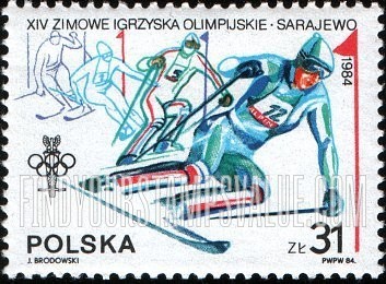 FindYourStampsValue: 1984 Olympics: Skiing