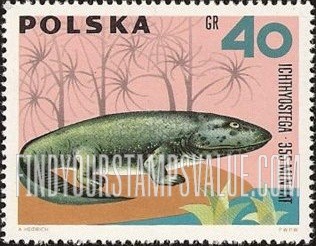 FindYourStampsValue: Prehistoric Vertebrates: Ichthyostega