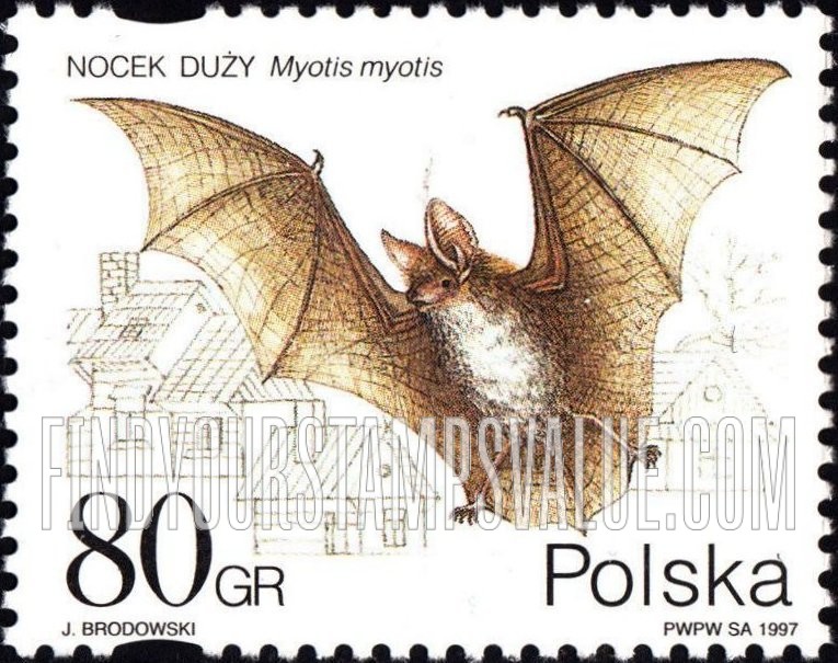 FindYourStampsValue: Bats: Myotis myotis