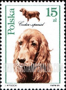 FindYourStampsValue: Dogs: Cocker spaniel