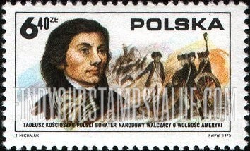 FindYourStampsValue: Tadeusz Kosciusko (1748-1817), heroes of American War of Independence