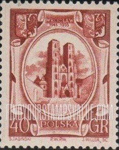 FindYourStampsValue: Cathedral, Wroclaw (Breslau)