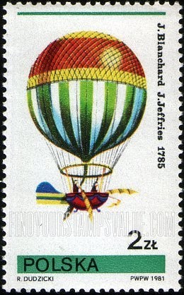 FindYourStampsValue: Gordon Bennett Cup (Balloons): J. Blanchard, J. Jeffries, 1875