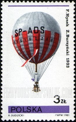 FindYourStampsValue: Gordon Bennett Cup (Balloons): F. Hynek, Z. Burzynski, 1933
