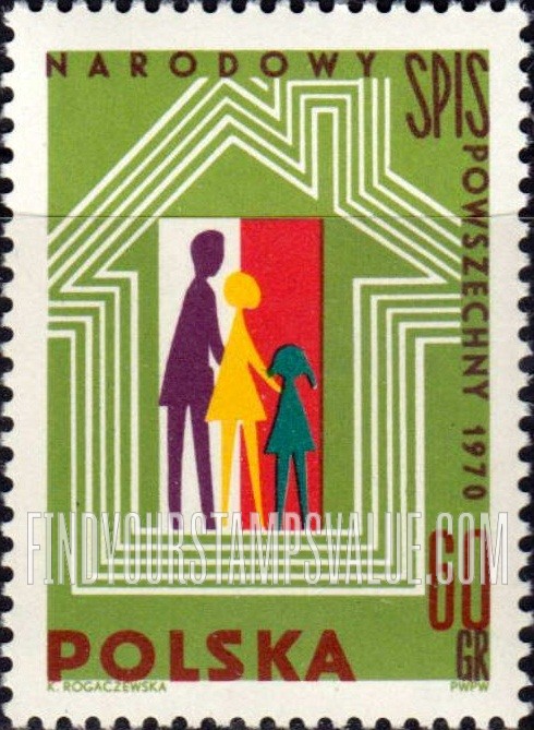 FindYourStampsValue: Family, home and Polish flag