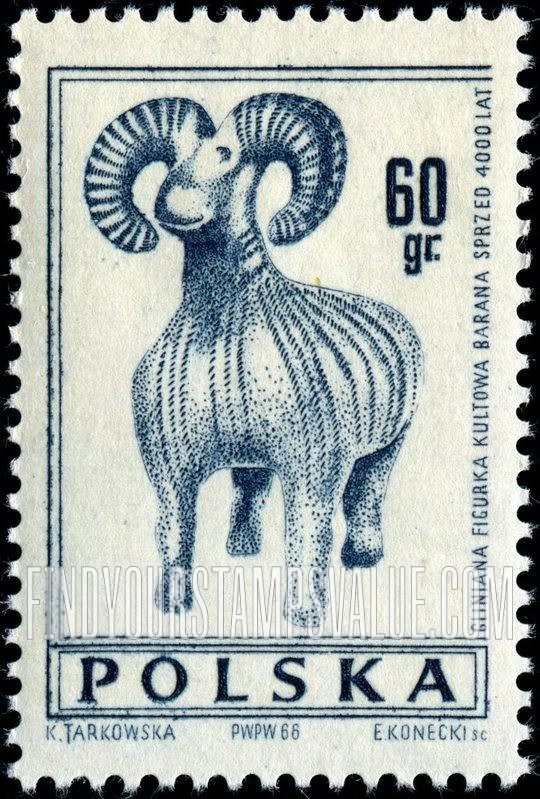 FindYourStampsValue: Ceramic Ram, c. 4000 B.C.