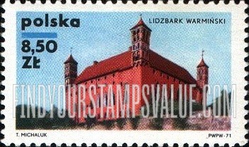 FindYourStampsValue: Polish Castles: Lidzbark Warminski