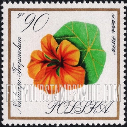 FindYourStampsValue: Flowers: Nasturtium