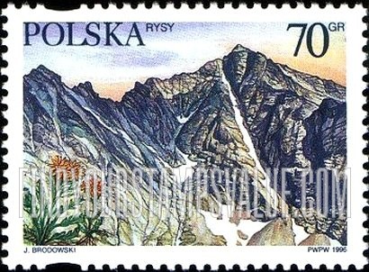 FindYourStampsValue: Mountain Scenes, Tatra National Park: Rysy