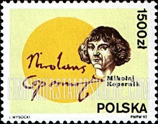 FindYourStampsValue: Famous Poles: Nicolaus Copernicus, astronomer