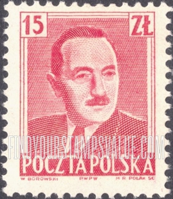 FindYourStampsValue: President Boleslaw Bierut