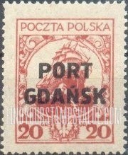FindYourStampsValue: POLISH OFFICES ABROAD - Ship of State: Same Overprint on Redrawn Stamps of 1926-27