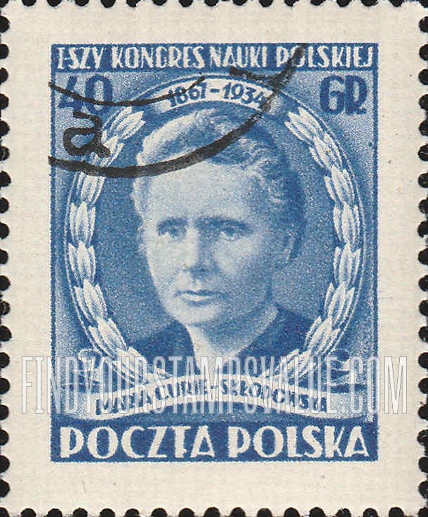 FindYourStampsValue: Marie Sklodowska Curie