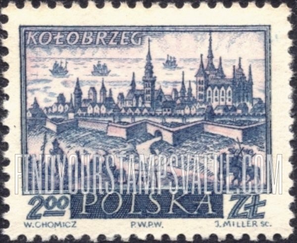 FindYourStampsValue: Historic Towns: Kolobrzeg