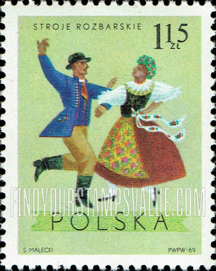 FindYourStampsValue: Regional Costumes: Rozbark, Katowice