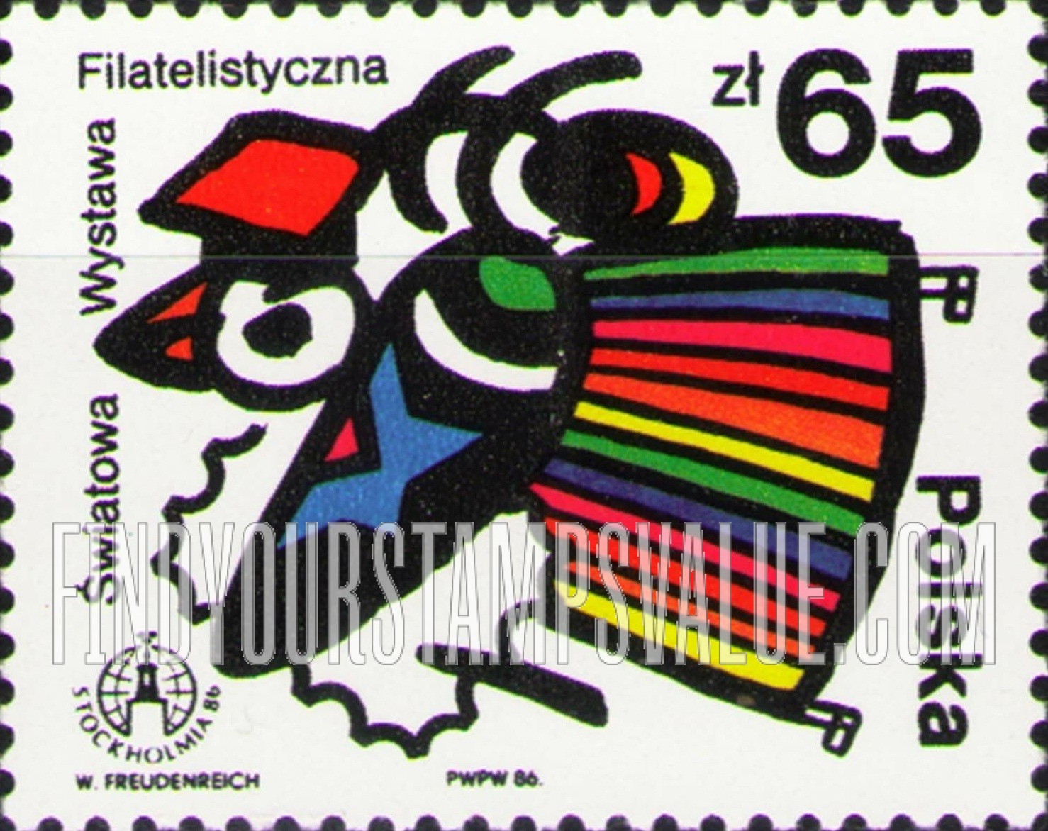 FindYourStampsValue: STOCKHOLMIA β86