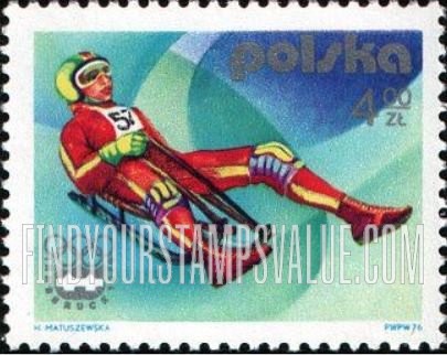 FindYourStampsValue: Winter Olympic Games Emblem and Luge