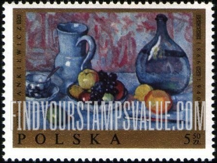 FindYourStampsValue: Polish Paintings: Still Life, by Jozef Pankiewicz