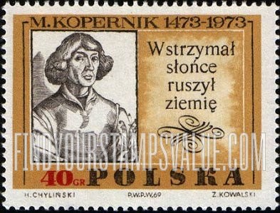 FindYourStampsValue: Nicolaus Copernicus, Woodcut by Tobias Stimer