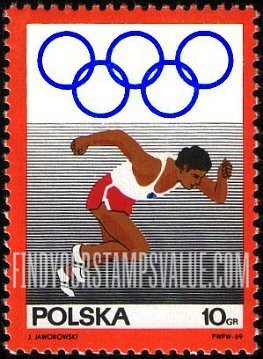 FindYourStampsValue: Olympic Rings and Runner