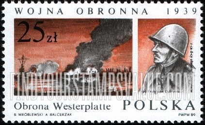 FindYourStampsValue: World War II Battles Type of 1984 - Battle scenes and commanders: Westerplatte, Captain Franciszek Dabrowski