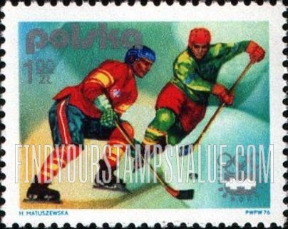 FindYourStampsValue: Winter Olympic Games Emblem and Ice hockey
