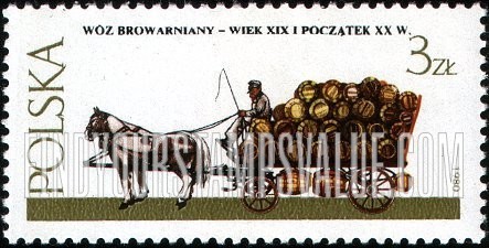 FindYourStampsValue: Horse-drawn vehicles: Beer wagon