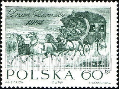 FindYourStampsValue: Stagecoach by Jozef Brodowski