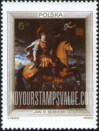FindYourStampsValue: King’s Portraits by: Sobieski on Horseback, by Francesco Trevisani (1656-1746)
