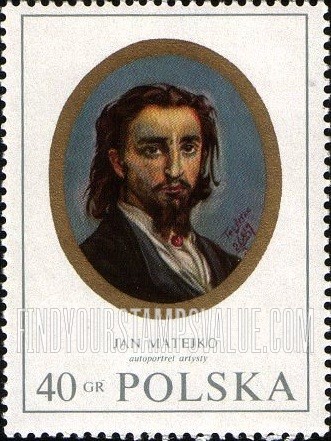 FindYourStampsValue: Miniatures: Jan Matejko (1838-1893), self-portrait