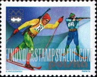 FindYourStampsValue: Winter Olympic Games Emblem and Biathlon
