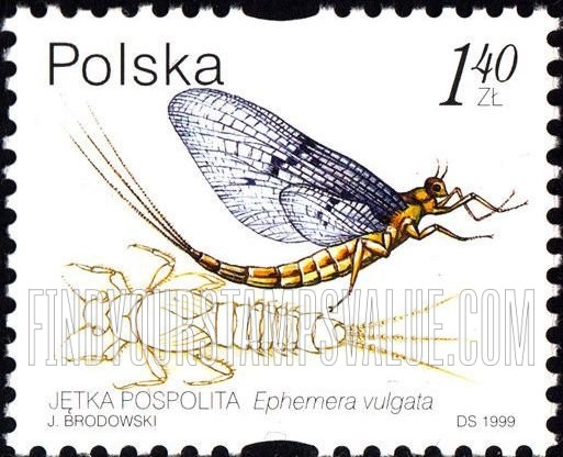 FindYourStampsValue: Insects: Ephemera vulgata