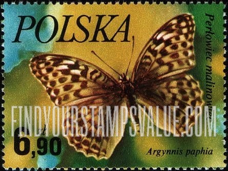 FindYourStampsValue: Butterflies: Argynnis paphia