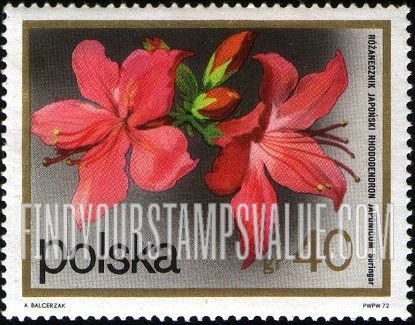 FindYourStampsValue: Flowering Shrubs: Japanese Azalea