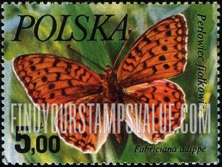 FindYourStampsValue: Butterflies: Fabriciana adippe