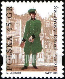 FindYourStampsValue: World Post Day: Postman in uniform, Polish Kingdom