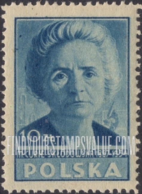 FindYourStampsValue: Marie Sklodowska Curie: Types of 1947