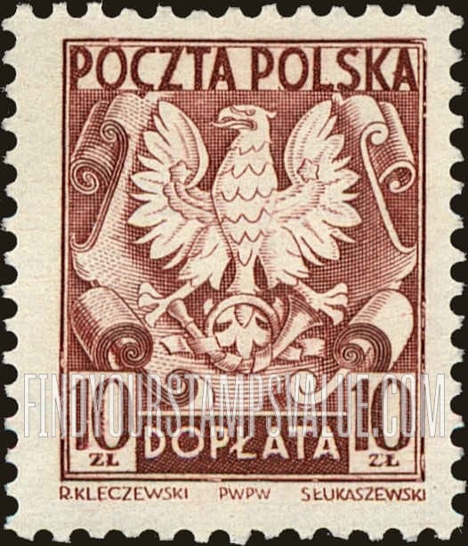 FindYourStampsValue: POSTAGE DUE - Polish Eagle