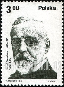 FindYourStampsValue: Polish Nobel Prize Winners: Henryk Sienkiewicz (1846-1916), Writer