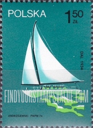 FindYourStampsValue: Polish Sailing Ships: “Dal,” 1934
