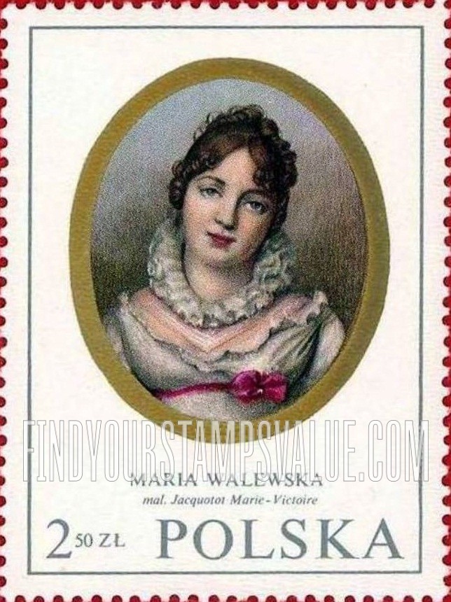 FindYourStampsValue: Miniatures: Maria Walewska (1789-1817), by Marie-Victoire Jaquotot
