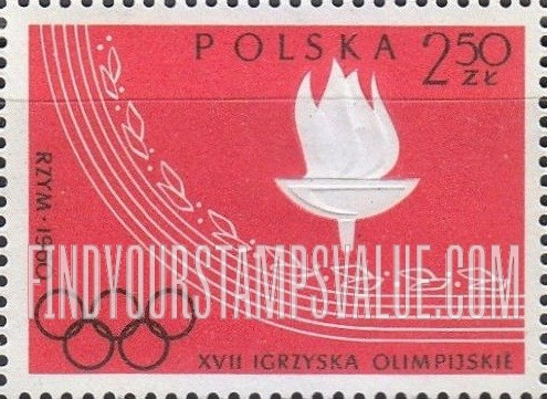 FindYourStampsValue: Polish Olympic Victories: Olympic flame