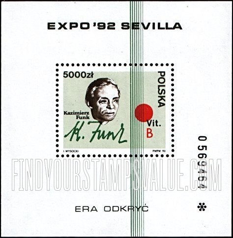 FindYourStampsValue: Famous Poles: Casimir Funk, biochemist