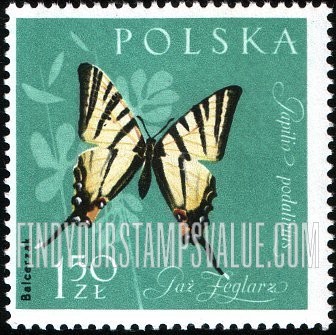 FindYourStampsValue: Insects: Tiger-striped swallowtail butterfly