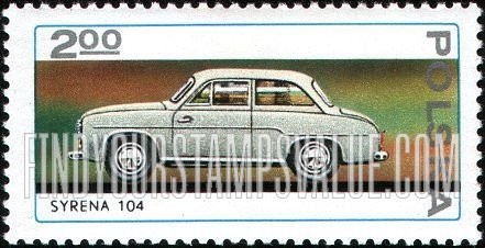 FindYourStampsValue: Automobiles: Syrena 104